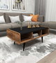 Hanah Home Mesa de Centro Line - Light Walnut